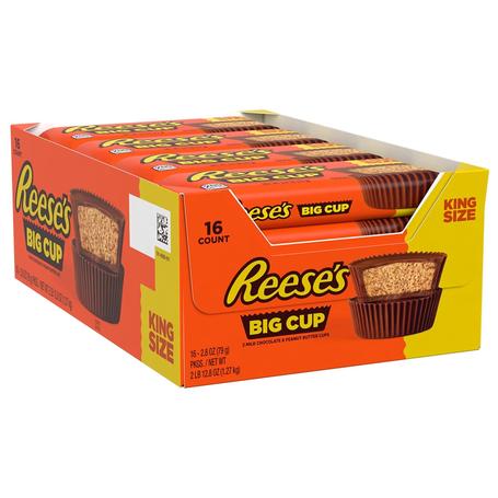 16-Ct Reese's King Size Big Cup Milk Chocolate Peanut Butter Cups (OU-D)