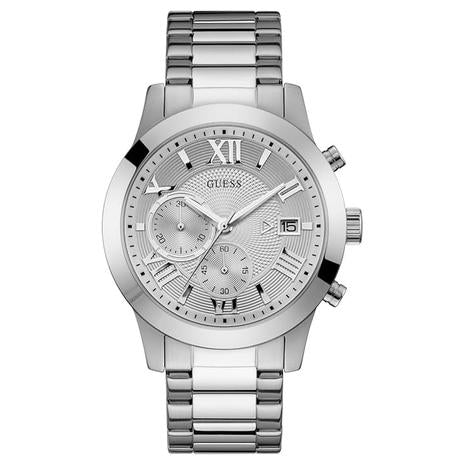 Guess Men's Stainless Steel Gunmetal Chronograph Bracelet Watch