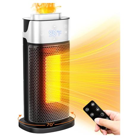 3-in-1 Space Heater with Humidifier & 3D Flame