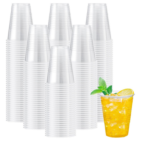 600-Pack of 9 oz Clear Plastic Cups