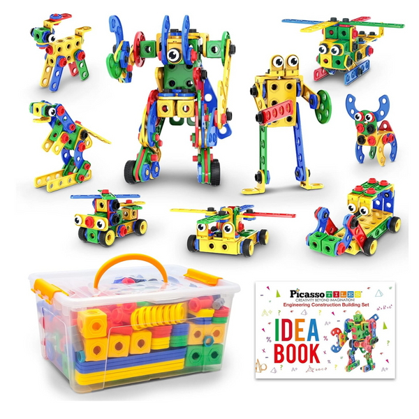 201 Piece PicassoTiles STEM Learning Building Construction Engineering Kit