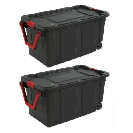 40-Gallon Sterilite Wheeled Industrial Plastic Tote