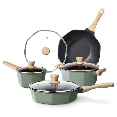 8-Piece Non-Stick Pots & Pans Induction Cookware Set