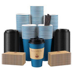 100 Pack 16oz Coffee Cups with Lids