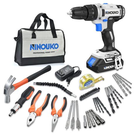 20V Cordless Impact Drill Driver Set w/ Battery & Charger