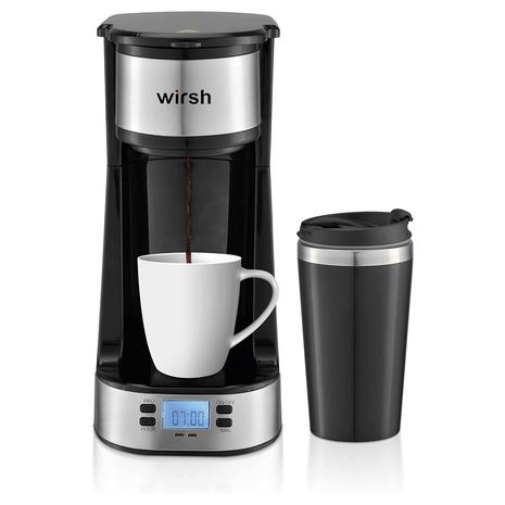 Single Serve Coffee Maker & 14oz Travel Mug (Not Compatible w/ K-Kups)