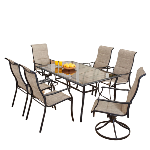 Mainstays Highland Knolls 7 Piece Outdoor Dining Set