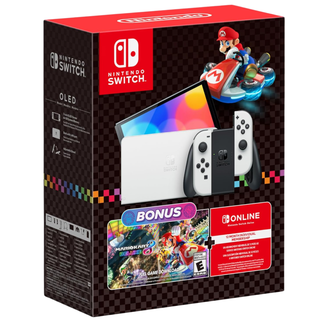 Nintendo Switch OLED Mario Kart 8 Deluxe Bundle