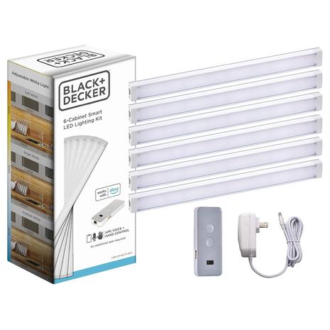 6 Black+Decker Smart Under-Cabinet LED Light Bars