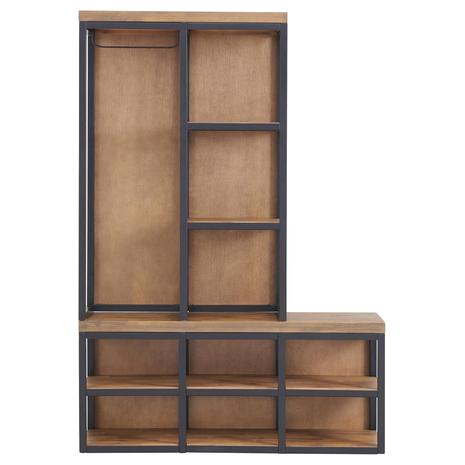 Entryway Organizer With Coat Hooks, Shoe Storage, & Seating