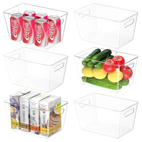 6-Pack Pantry & Fridge Organizer Bins