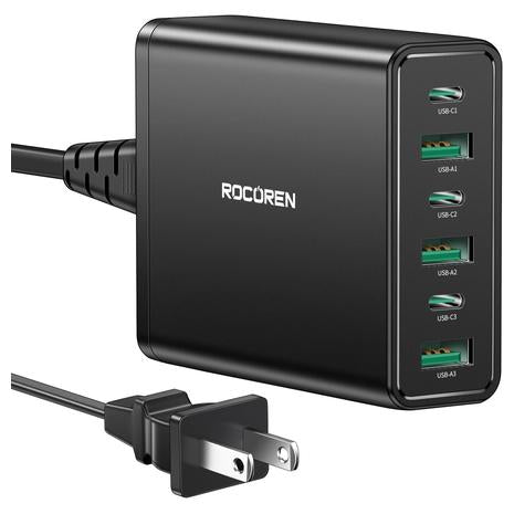 Rocoren 6-Port 114W PD3.0 & PPS USB-C Charging Station