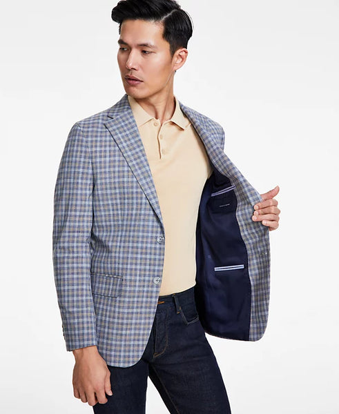 Tommy Hilfiger Men's Modern-Fit Windowpane Sport Coat