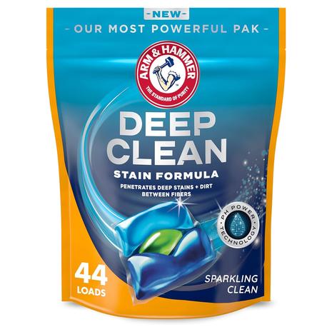 44-Count Arm & Hammer Deep Clean Stain Formula Laundry Detergent Power Paks