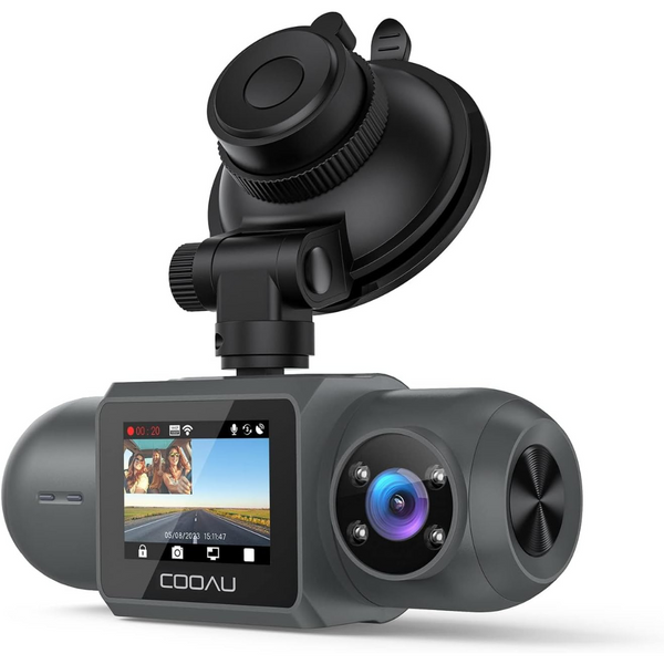 1080P FHD Built-In GPS Wi-Fi Dash Cam With Infrared Night Vision