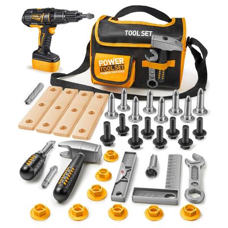 Toddler Tool Set With Electric Toy Drill