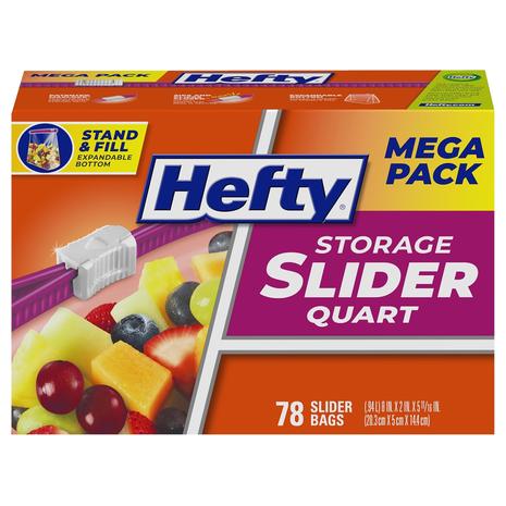 78 Hefty Slider Kitchen Quart Storage Bags