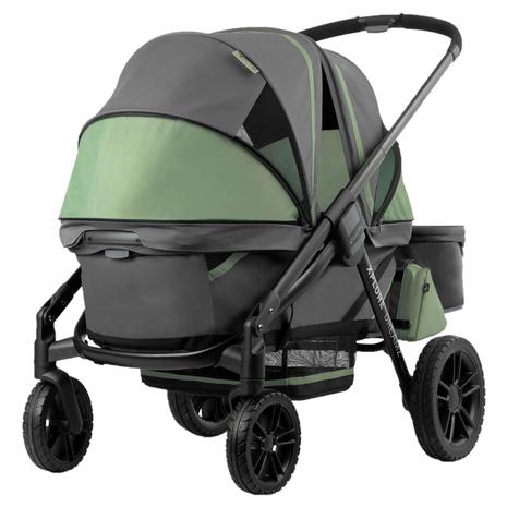 Evenflo Pivot Xplore Dreamz All-Terrain Stroller Wagon w/ Bassinet Insert (Green)