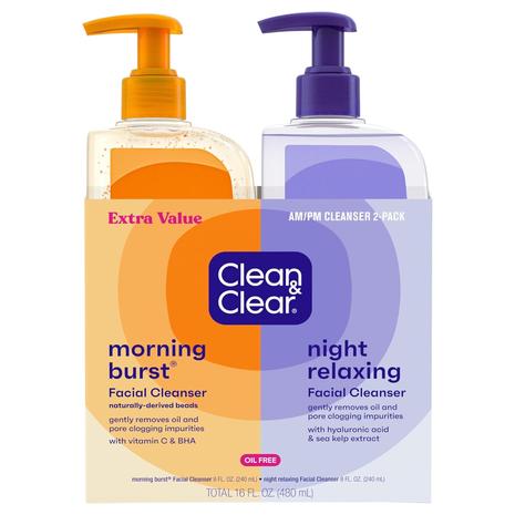 2-Pack Clean & Clear Oil-Free Facial Cleansers