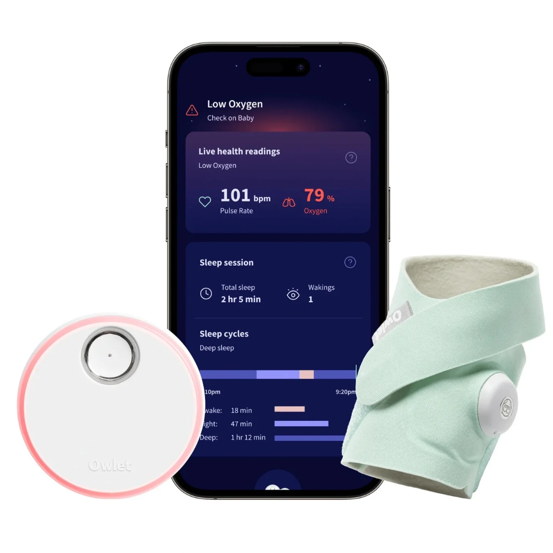 Owlet Dream Sock Smart Baby Monitor with Heart Rate & Oxygen Tracking