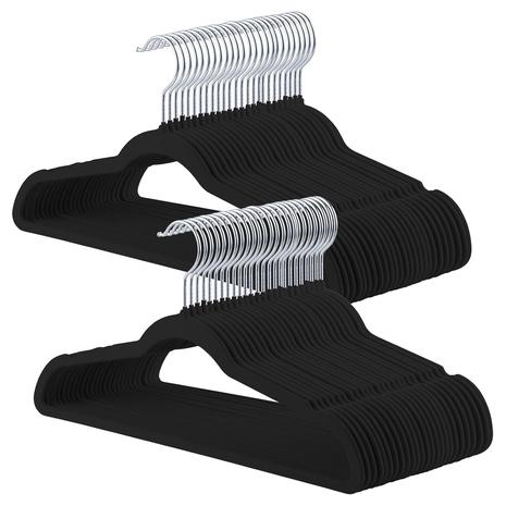 50 Slim Velvet Hangers w/ 360° Swivel Hooks