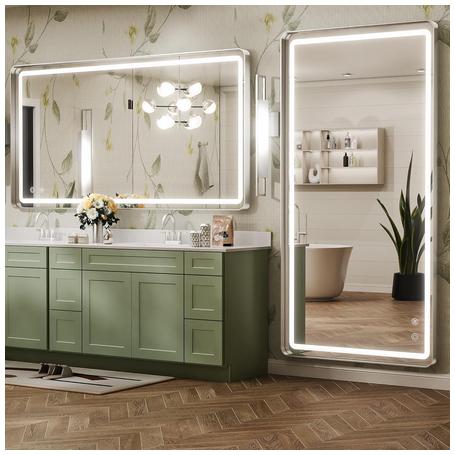 Bathroom Mirror With Anti-Fog & Dimmable LED Lights