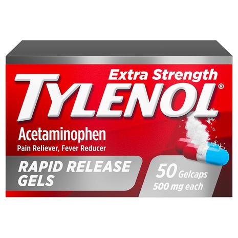 50-Count Tylenol Extra Strength Rapid Release Gelcaps