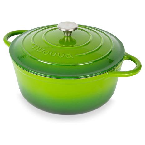 6.4 Qt Cast Iron Dutch Oven with Lid (5 Colors)