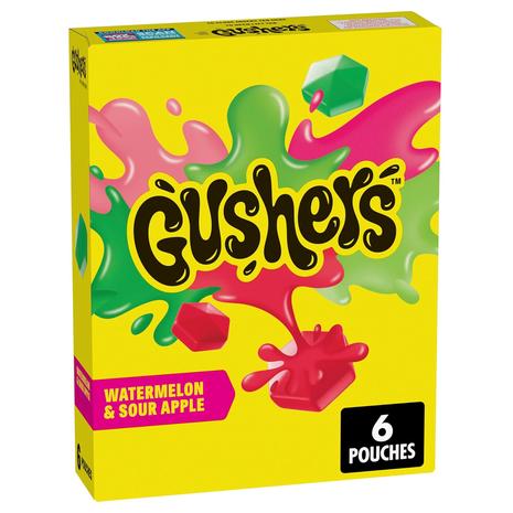 6 Pouches Of Gushers Fruit Flavored Kids Snacks