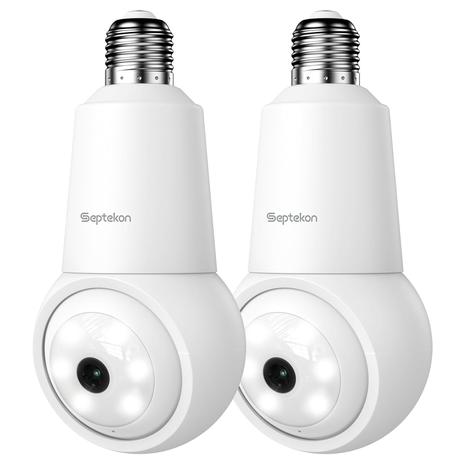 2 Light Bulb Security Cameras