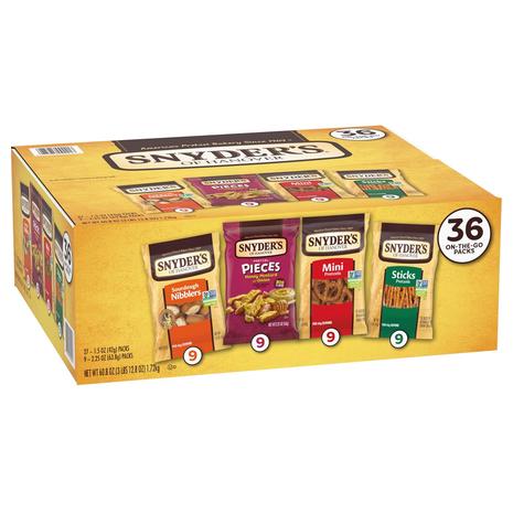 36-Count Snyder's Pretzels Variety Pack (OU-D)