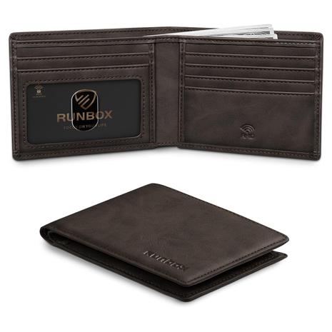 Men's Slim Leather Bifold Wallet