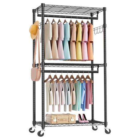 Medium Rolling Clothes Garment Rack