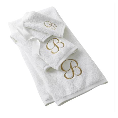 3 Piece Monogram Bath Towel Sets (8 ABC's)