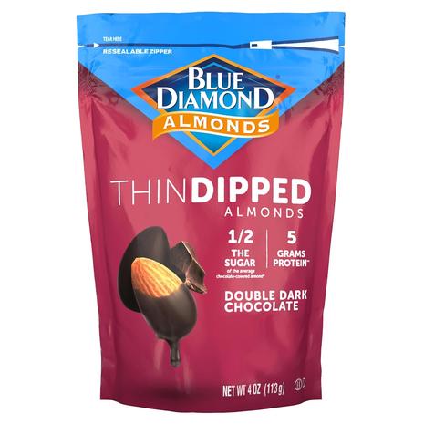 Blue Diamond Dark Chocolate Covered Thin Dipped Almonds (OU-D)