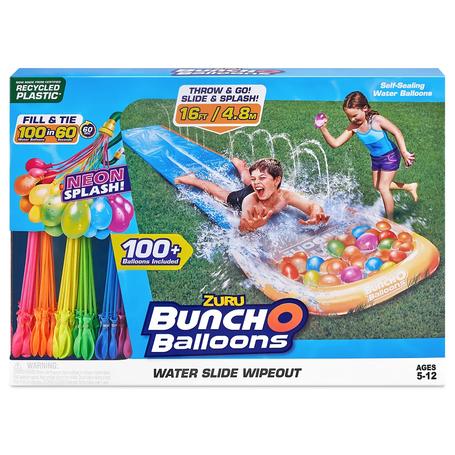 Neon Splash Bunch O Balloons Water Slide Wipeout