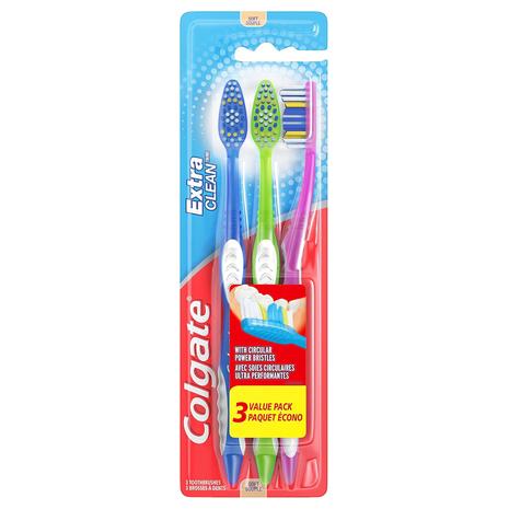 3 Colgate Extra Clean Soft Toothbrush