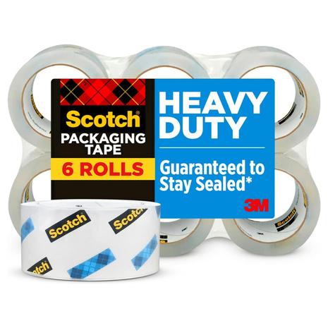 6 Rolls Of Scotch Heavy Duty Packing Tape