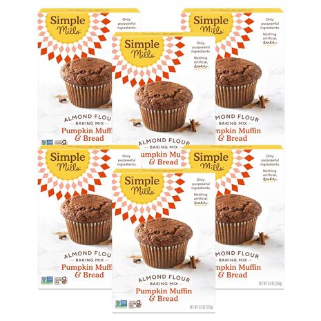 6-Pack Simple Mills Almond Flour Baking Pumpkin Muffin & Bread Mix