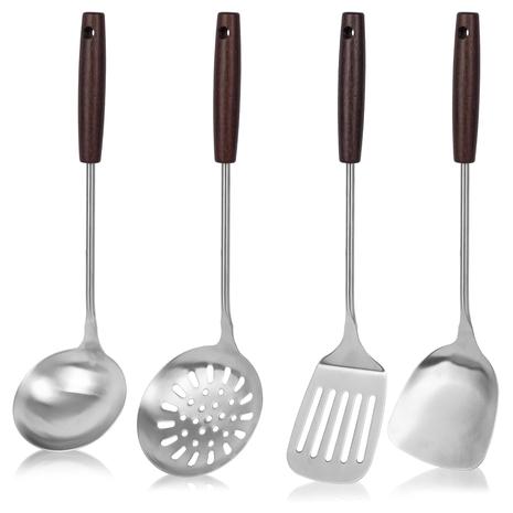 4 Stainless Steel Wok Utensils