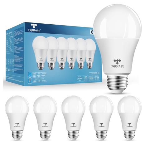 6-Pack 13W A19 LED Light Bulbs