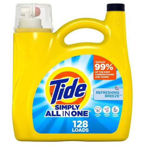 4-Pack 168oz Tide Simply Liquid Refreshing Breeze Laundry Detergent