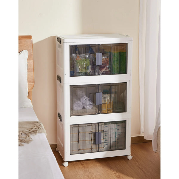 3 Folding Storage Bins with Lids