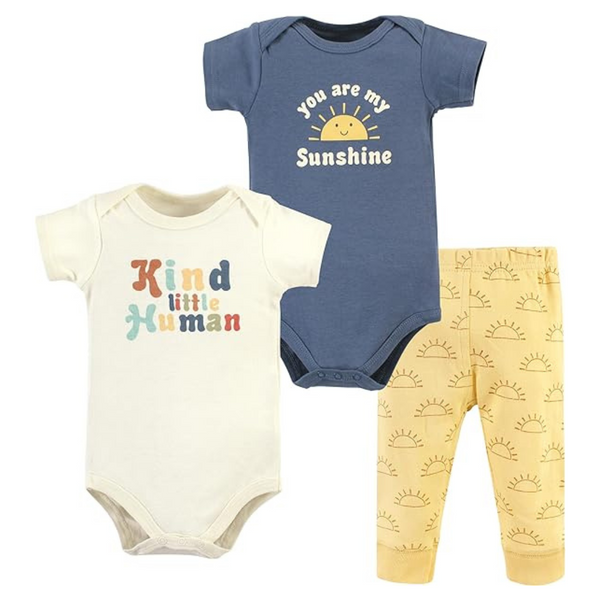 3-Piece Hudson Baby Bodysuit and Pant Set