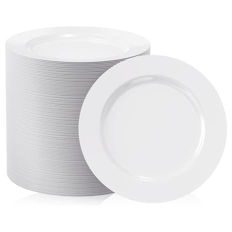 100 Disposable Dessert Plates (3 Colors)