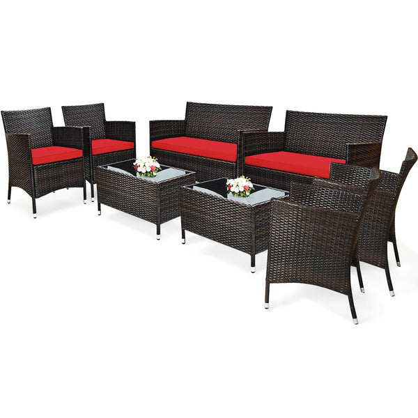 8 Piece Patio Furniture Sets (8 Colors)