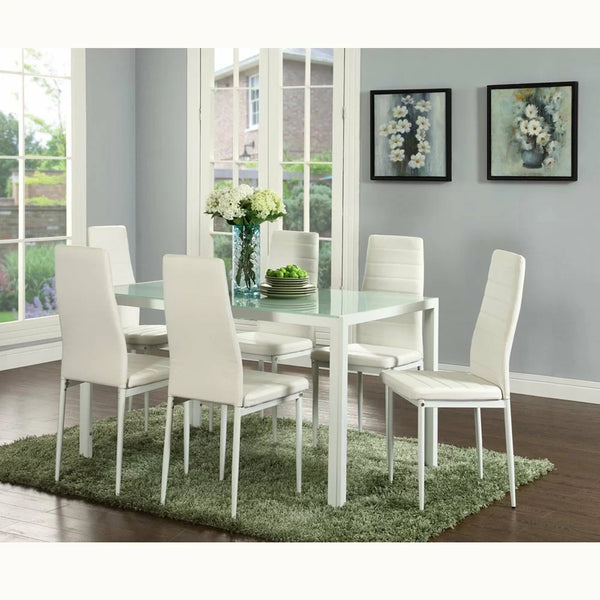 7 Piece Glass Top Dining Set