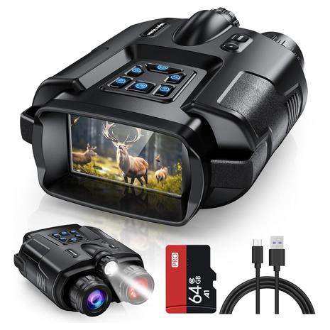 4K Infrared Night Vision Goggles w/ 64GB Card