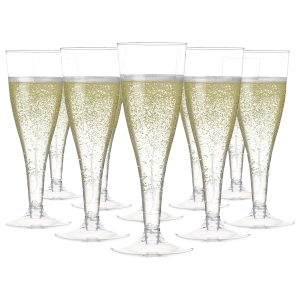 100 Disposable Champagne Flutes