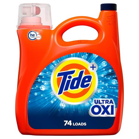 Tide Ultra Oxi Liquid Laundry Detergent, 74 Loads